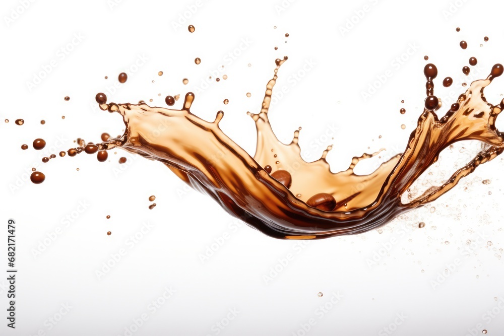 Splash Of Coffee On White Background Splash Of Coffee On White Background