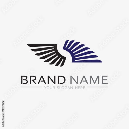 Wings logo vector icon symbol illustration design template