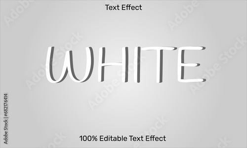 White text effect in 3d