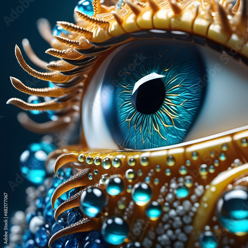 mechanical eye with fine mechanical parts