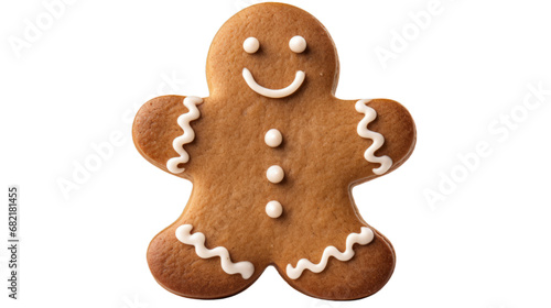 A Delicious Close-Up of a Freshly Baked Ginger Cookie on a Clean, White Background. PNG File