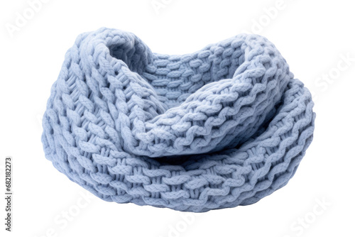 Warm Winter Accessory: Infinity Scarf Isolated on Transparent Background