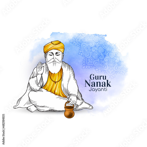 Happy Guru Nanak jayanti celebration background