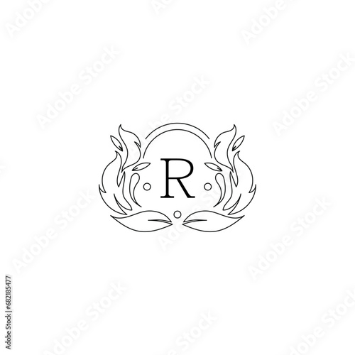 Luxury Logo Alphabet R