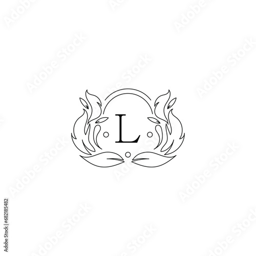 Luxury Logo Alphabet L