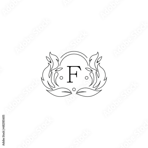 Luxury Logo Alphabet F