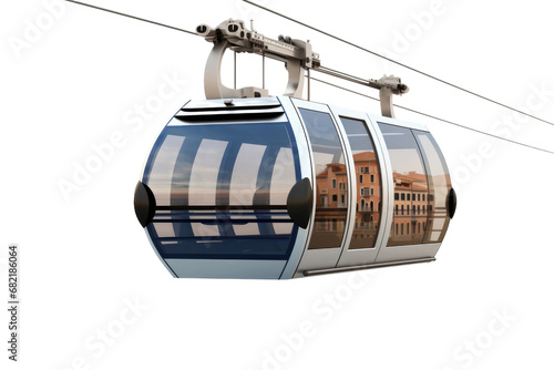 Aerial Tranquility Gondola Ride Isolated on Transparent Background photo