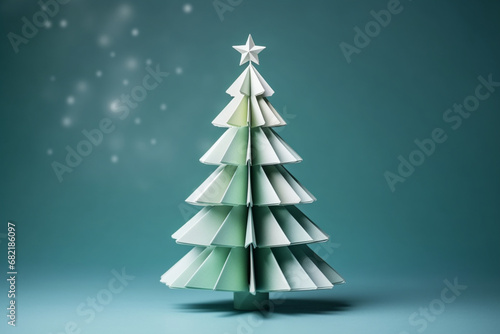 Christmas tree made with card paper