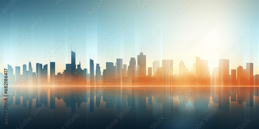 Business Hintergrund, Skyline, Börse, Stadt, City, New York, Sonnenaufgang, Präsentation