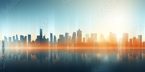 Business Hintergrund  Skyline  B  rse  Stadt  City  New York  Sonnenaufgang  Pr  sentation