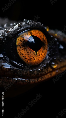 Photo close up of a Salamander’s eyes 