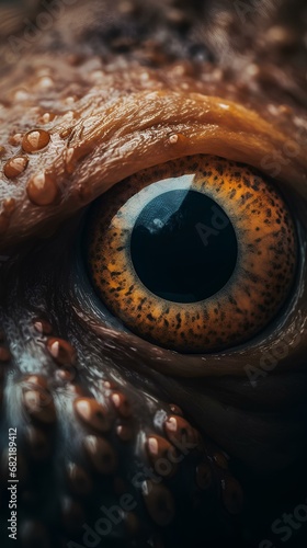 Photo close up of a Octopus’s eyes 