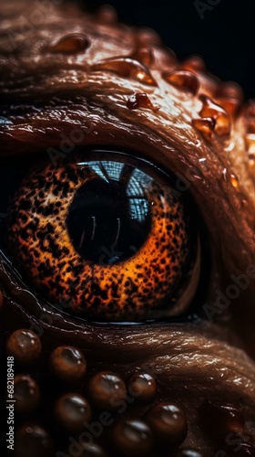 Photo close up of a Octopus’s eyes 