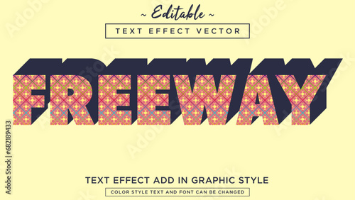 Gorgeous colors combination pattern style text effect editable text