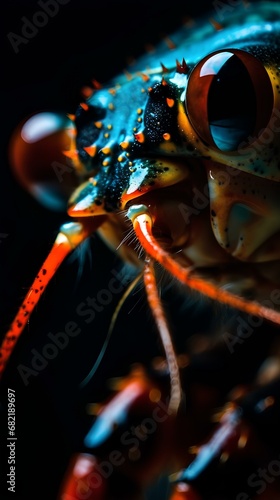 Photo close up of a Lobster   s eyes 