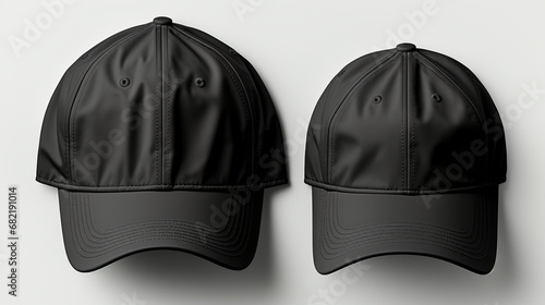 black baseball cap isolated on white background  photo