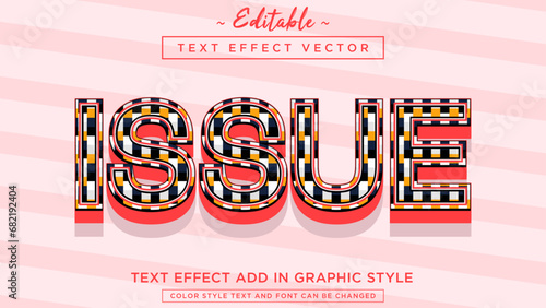 Attractive pattern style text effect with wonderful color combinations