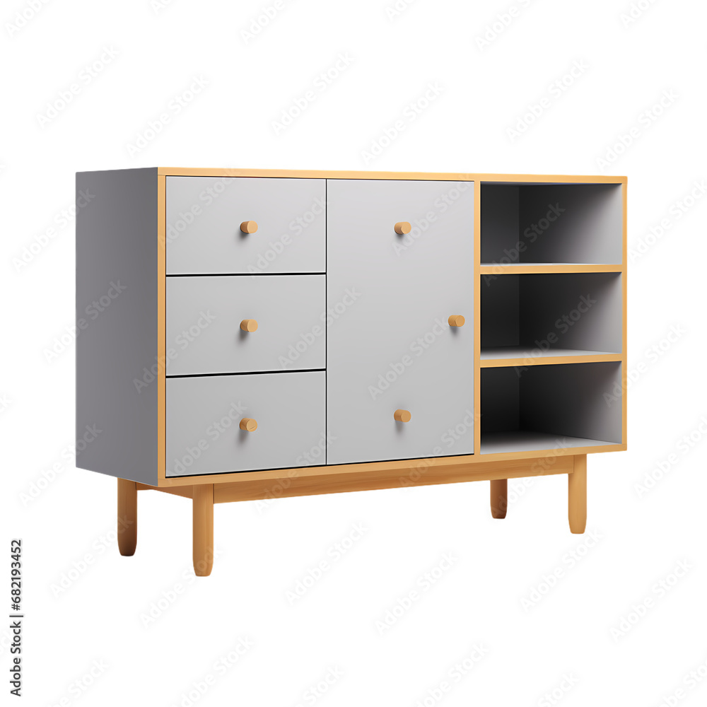 Dressing cabinet with drawers on transparent background, white background, isolated, cabinet illustration Dressing cabinet with drawers on transparent background, white background, isolated, cabinet illustration