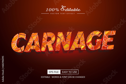 Carnage text effect, editable fire text style