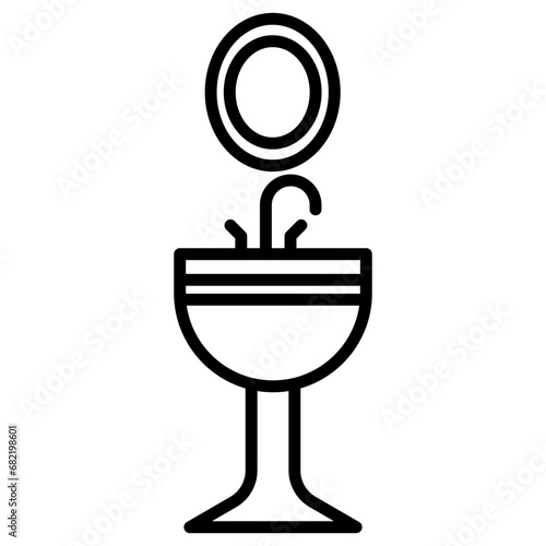 Hair Wash Sink Icon
