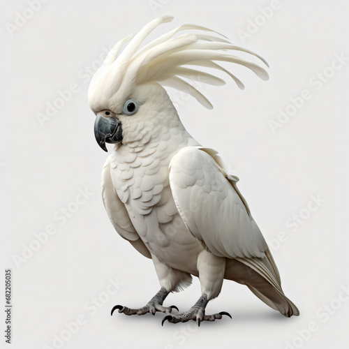 Cockatoo bird isolated on a white background