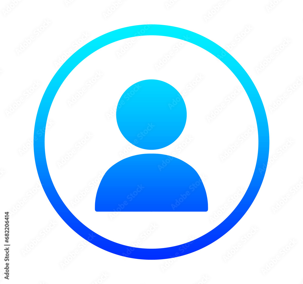 青いグラデーションのユーザーアイコン