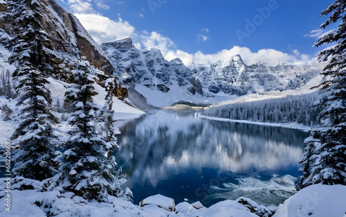 Enchanting Winter Majesty, A Snowy Pine Wonderland © Digital Art 420