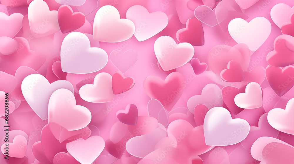 Pink and white hearts