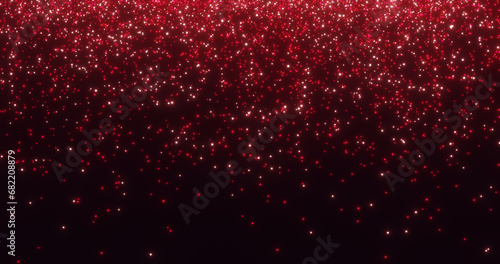 Abstract glowing red glitter falling background illustration 8k