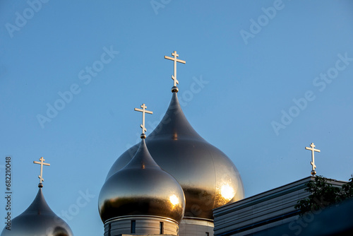 Paris, France. Holy Trinity Russian orthodox church. photo