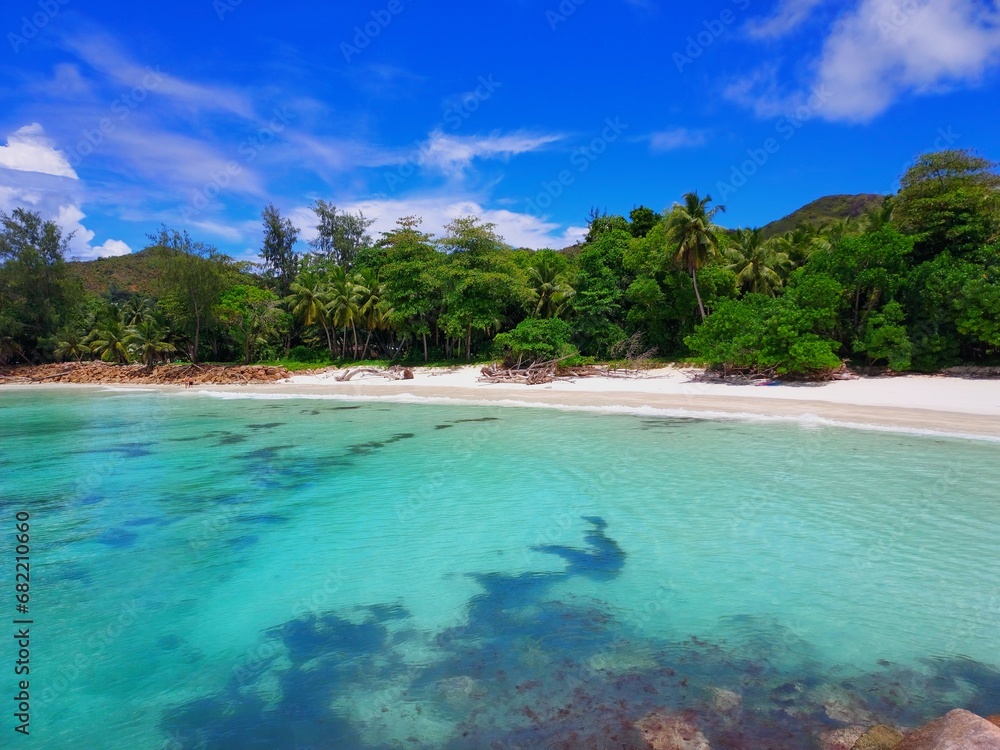 Seychelles, Praslin island, Anse Kerlan beach Seychelles, Praslin island, Anse Kerlan beach