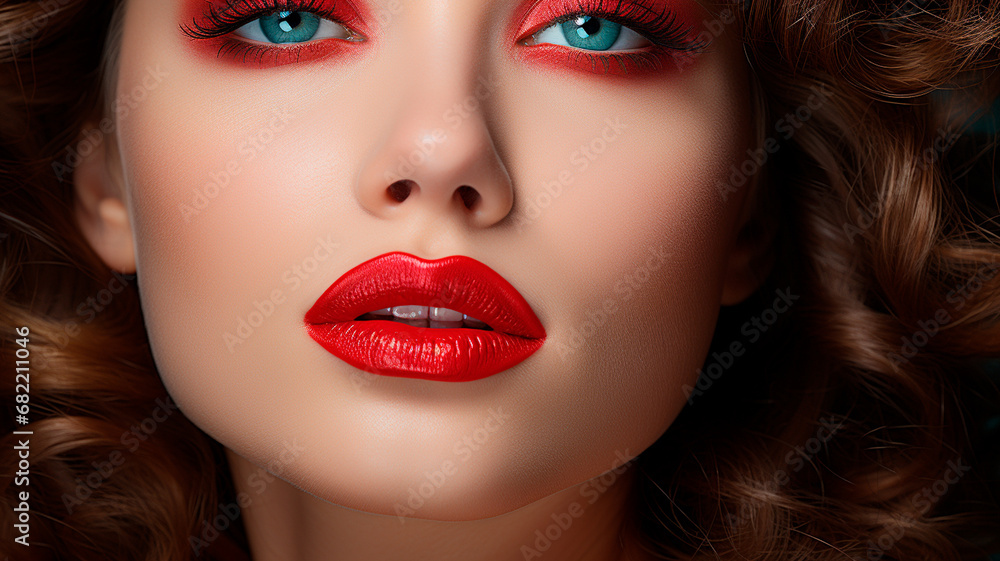 beautiful red lips with lipstick beautiful red lips with lipstick