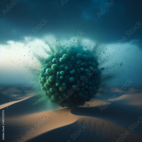Emerald Disintegration · Surreal Desert Mirage