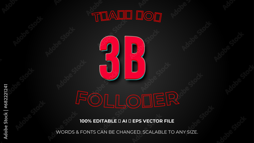 Thank you 3 billion followers congratulation template banner. 3B ...