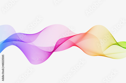 Vector vibrant abstract color smoke. Graceful motion of dynamic swirls patterns, made by tin and lines.
