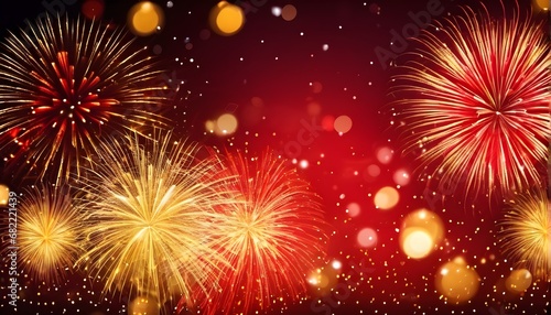Silvesterstimmung - Hintergrundgrafik mit Feuerwerk - Happy New Year
