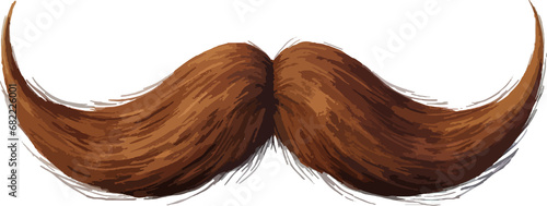 Brown mustache clip art photo