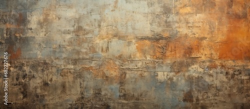 As the morning sun beamed upon the old grunge wall, its abstract texture, a mix of rusty iron and metallic steel, exuded a sense of resilience and history, showcasing the unique charm of this photo