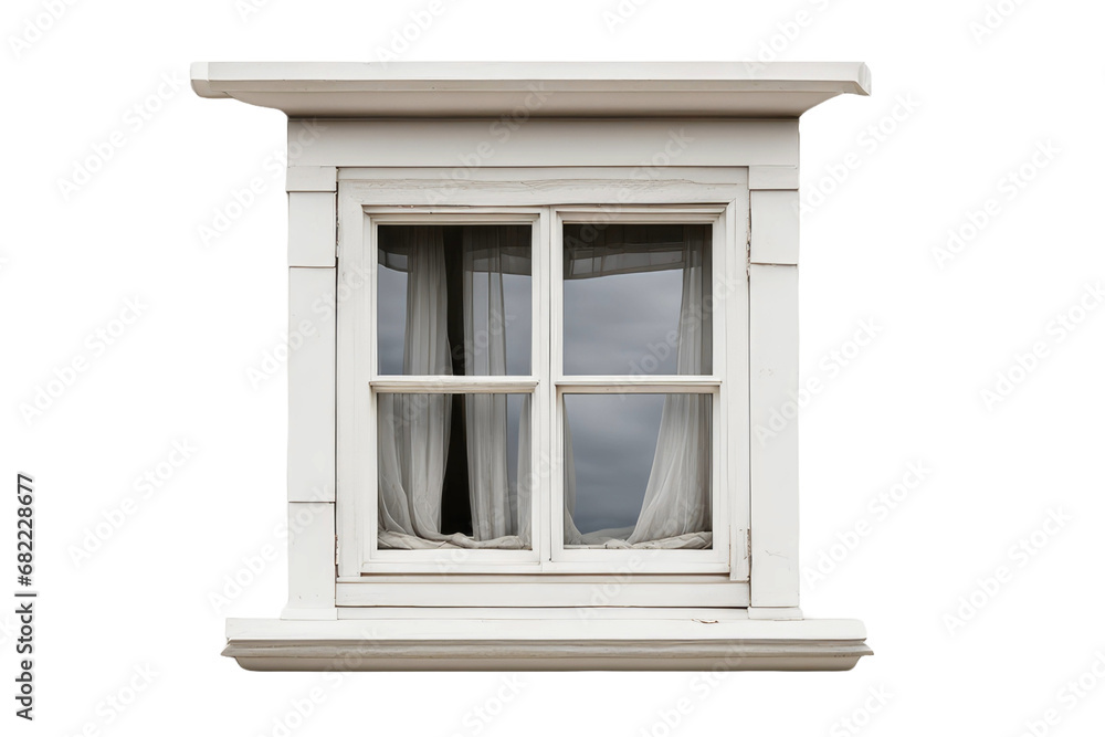 Obraz premium a high quality stock photograph of a single window isolated on a white background