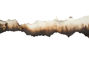 Burnt edge paper on transparent background