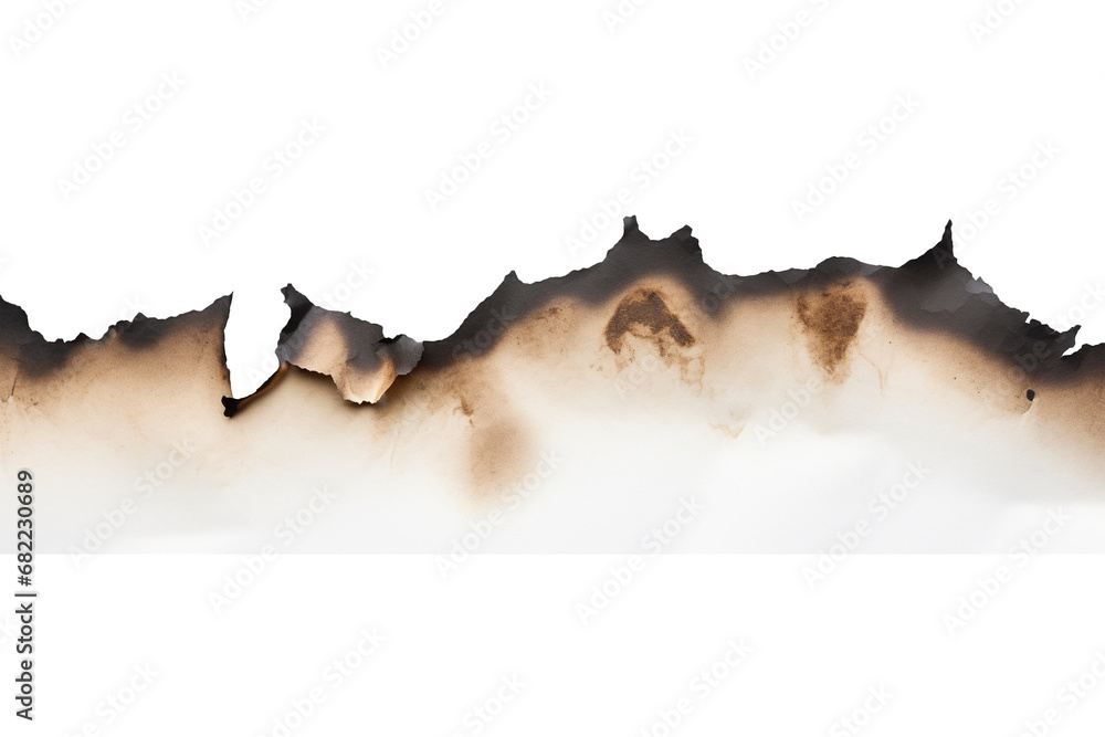 Burnt edge paper on transparent background Burnt edge paper on transparent background