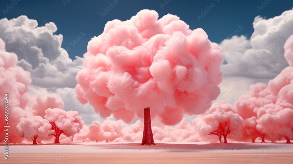 Obraz premium Pink cotton candy UHD wallpaper