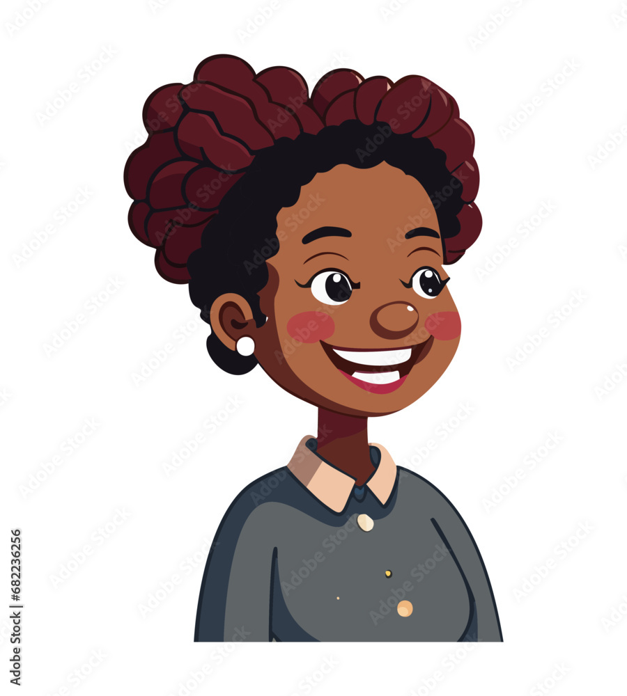 person with a smile, happy black woman person with a smile, happy black woman