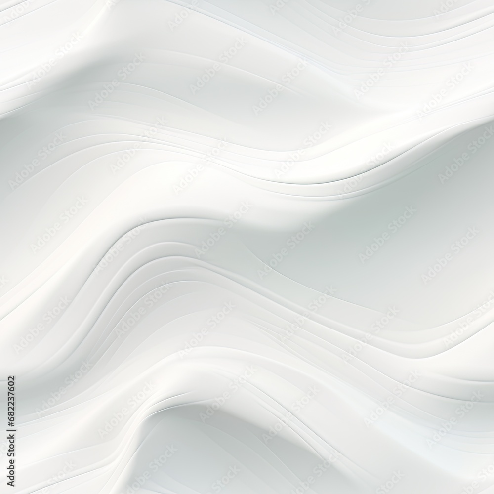 Silky White Flowing Seamless Tileable Graphic Pattern