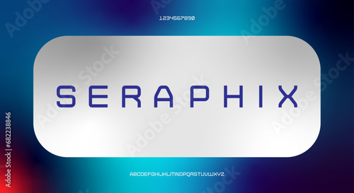 An abstract modern alphabet font. digital typography vector illustration design	
