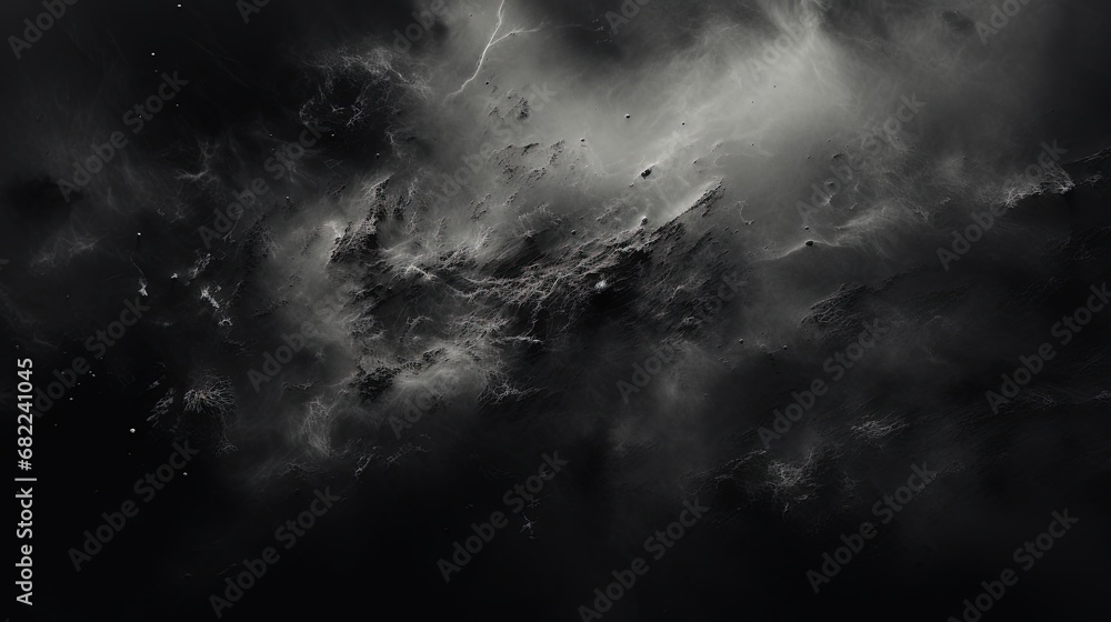 Black smoke and texture background. Created with Ai