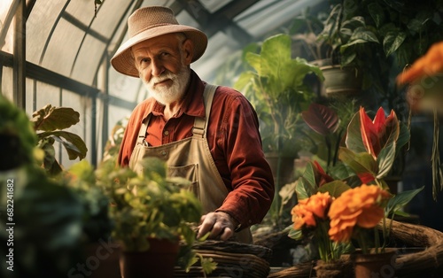 Old age Man Solo Gardening Companion Gardening