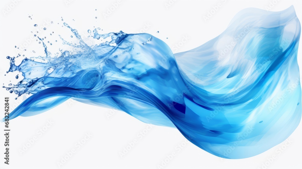 A Majestic Blue Wave Crashing Against the Serene White Shoreline A Majestic Blue Wave Crashing Against the Serene White Shoreline
