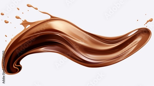 A Delicious Temptation: A Splash of Decadent Chocolate on a Crisp White Canvas