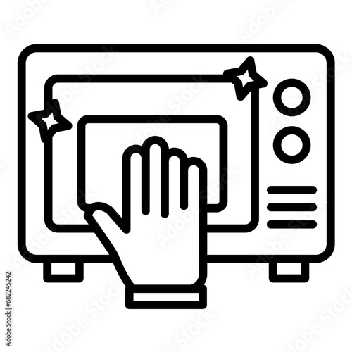 Cleaning Microwave Icon